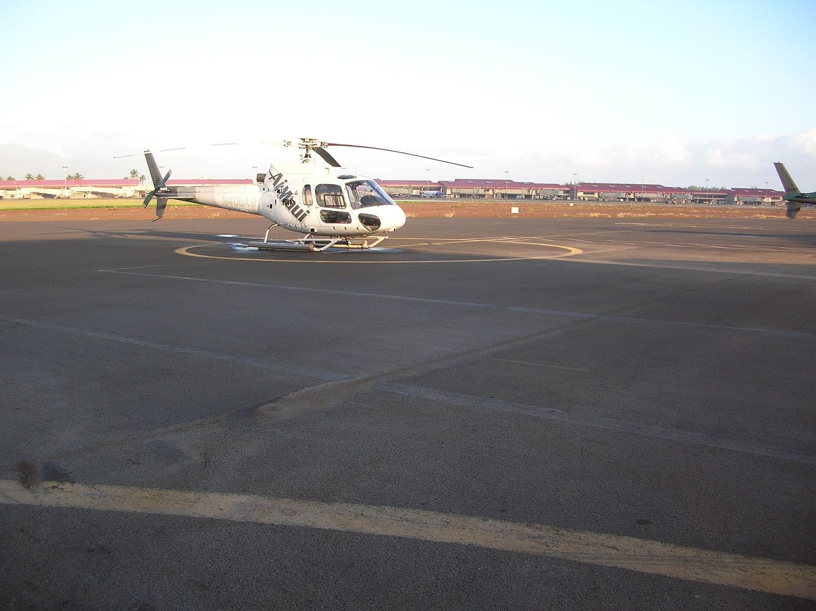 An Air Maui AStar on the ramp at Kahului Heliport