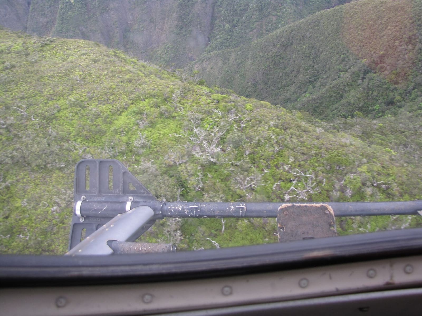 Aerial view over the ridges of West Maui