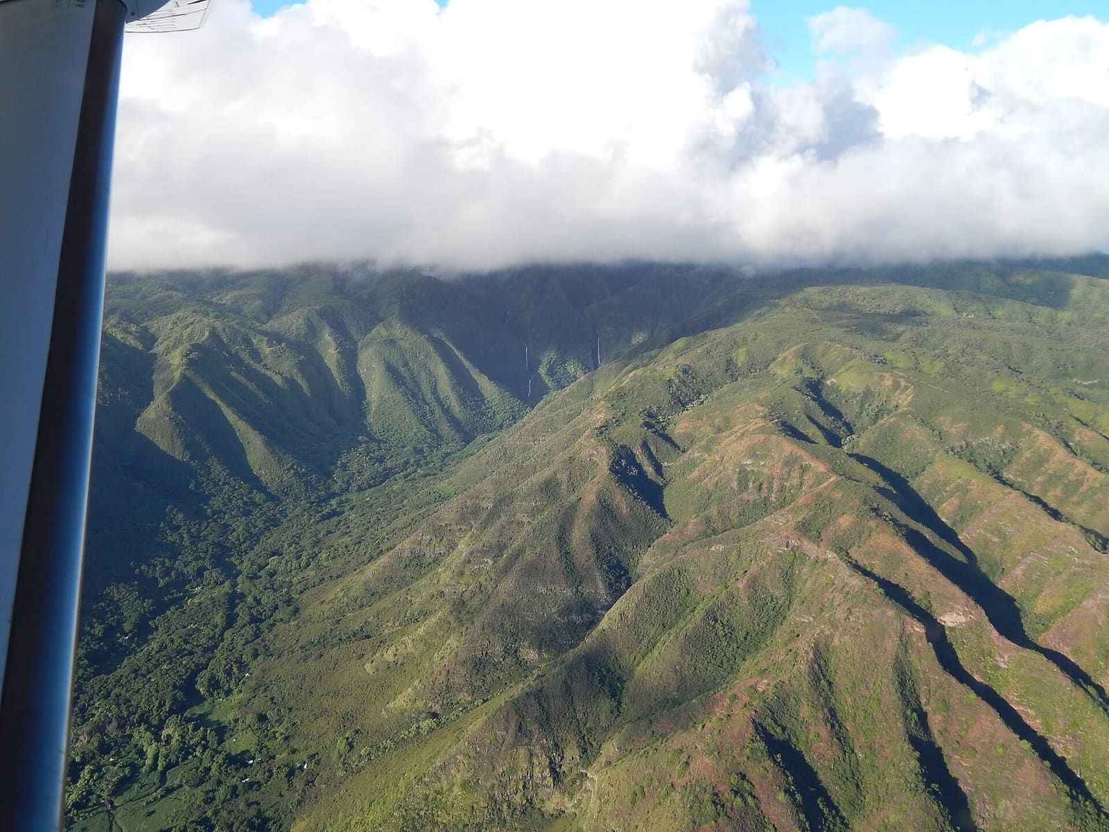 Waterfalls on Molokai's east end after rain: this is what the wet season buys you